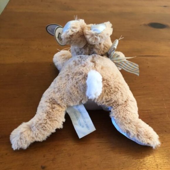 NWT Bearington Baby Collection- Bunny Rabbit Plush Toy Rattle Lovey Satin SOFT! - Picture 5 of 10